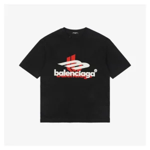 Balenciaga 3B Overlapping Letter Print T-Shirt