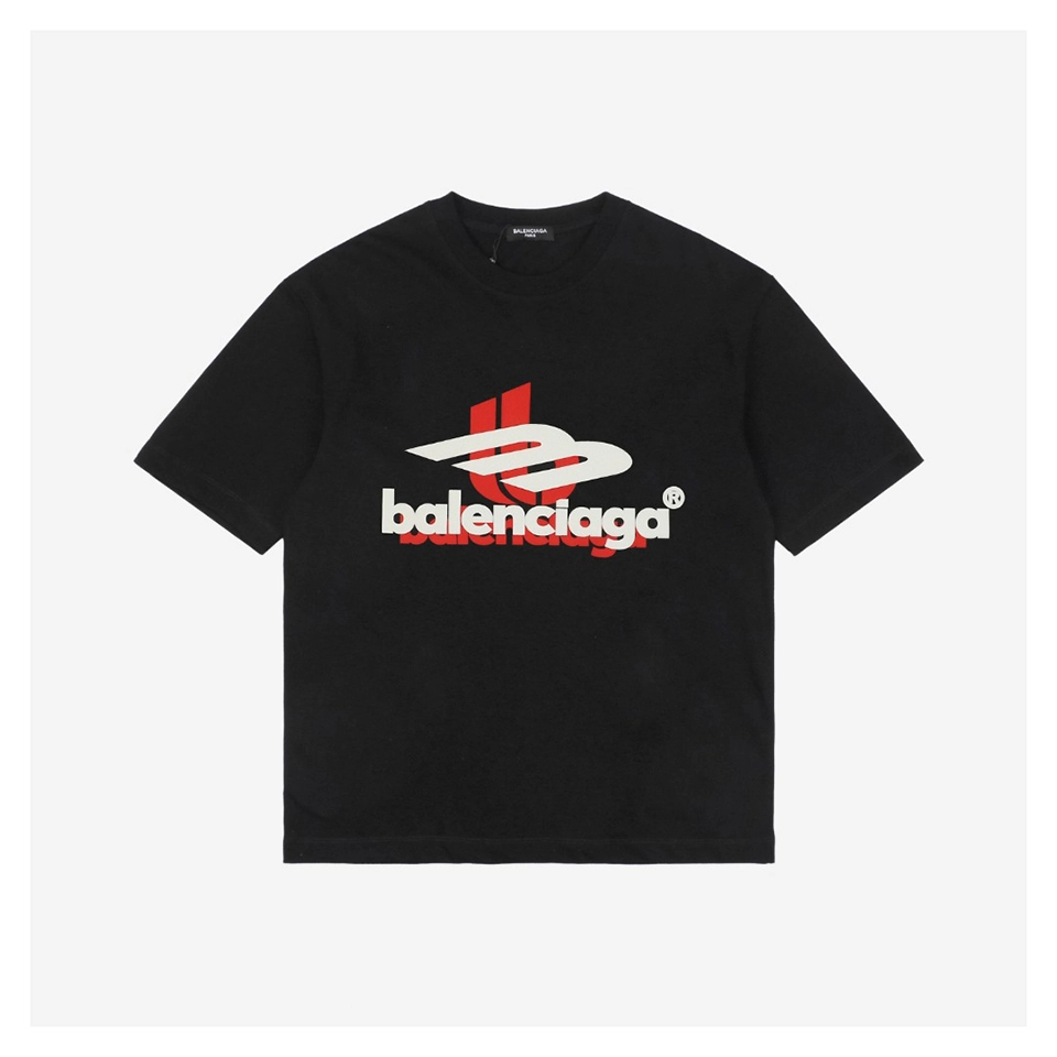 Balenciaga 3B Overlapping Letter Print T-Shirt