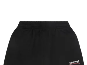 Balenciaga Cola Logo Embroidered Shorts Black1.jpeg