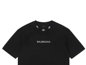 Balenciaga Double-B Neckline Embroidered T-Shirt16.jpeg
