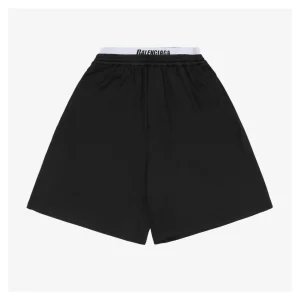 Balenciaga Double-Waist Mesh Shorts