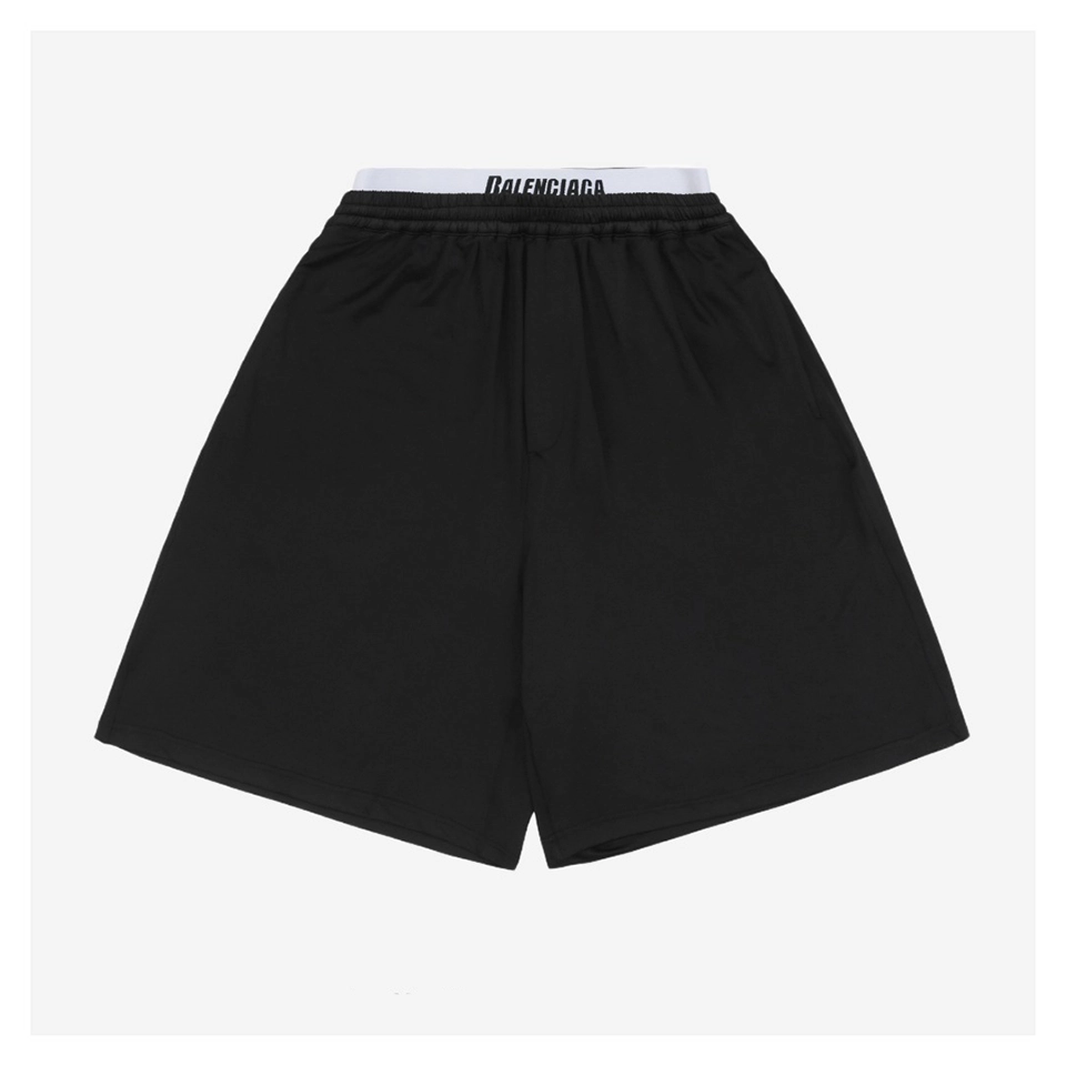 Balenciaga Double-Waist Mesh Shorts