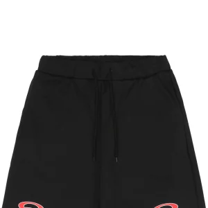 Balenciaga Dual-Ring Logo Distressed Cotton Shorts