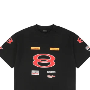 Balenciaga Dual-Ring Logo Multi-Print Washed T-Shirt