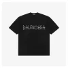 Balenciaga Geometric Number Double-B Flocked T-Shirt (Black/White)