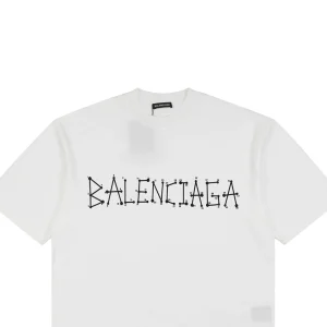 Balenciaga Geometric Number Double-B Flocked T-Shirt5.jpeg