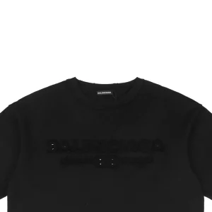 Balenciaga Paris Letter Distressed Patch Embroidery T-Shirt12.jpeg
