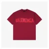 Balenciaga Red Tape Letter Print T-Shirt