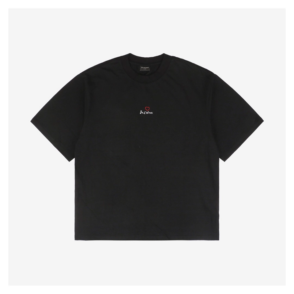 Balenciaga Valentine’s Day Mini Heart Embroidered T-Shirt