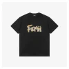F Cartoon Yellow Letter Print T-Shirt