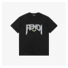 F Snake-Pattern Letter Graphic Cotton T-Shirt