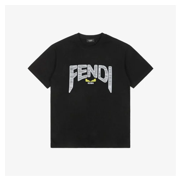 F Snake-Pattern Letter Graphic Cotton T-Shirt