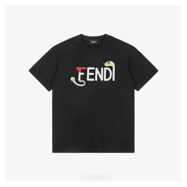 F Snake-Shaped Letter Graphic Print T-Shirt