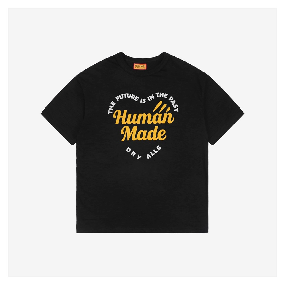 Human Made Heart Logo Letter Print T-Shirt