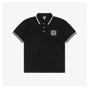 L Floral Logo Embroidered Color-Block Polo T-Shirt