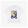 L Graffiti Floral Logo Flocked Paint T-Shirt