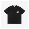 L Khaki Color-Block Floral Logo Embroidered T-Shirt