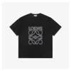 L Neon Floral Logo Embroidered T-Shirt with Dark Logo