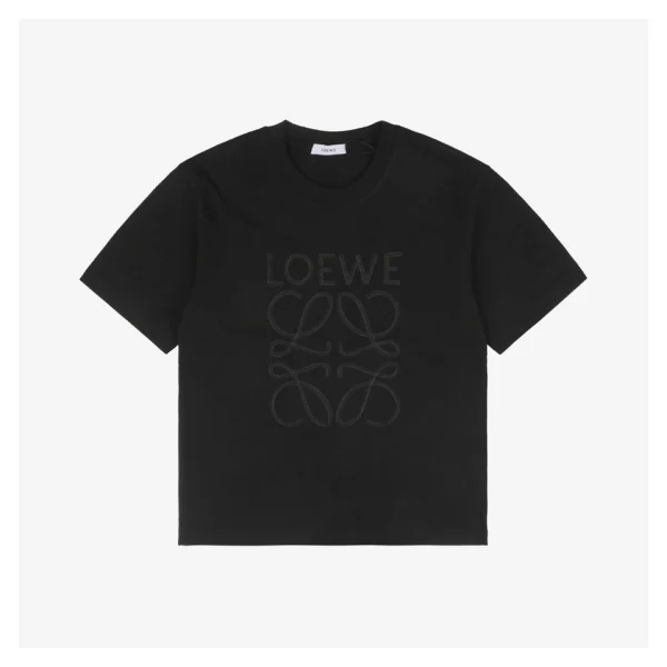 L Seamed Floral Embroidered Cotton T-Shirt