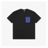 L Woven Floral Logo Faux Pocket Embroidered T-Shirt (Black/White)