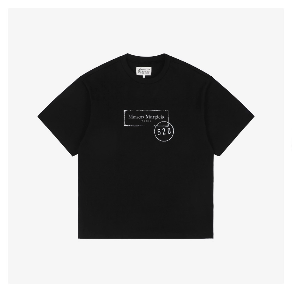 Maison Margiela Distressed 520 Number Print T-Shirt