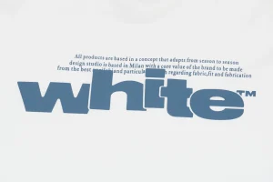 Back side "white" letter print