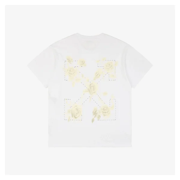 OFF WHITE CO VIRGIL Rose Floral Arrow Graphic T-Shirt