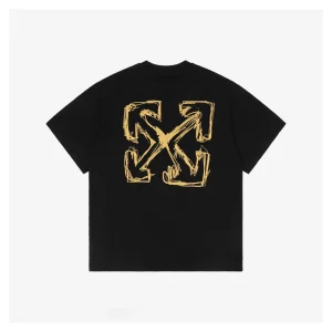OFF WHITE CO VIRGIL Sketch Yellow Arrow Graphic T-Shirt