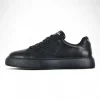 Prada Black Leather Low Top Sneakers