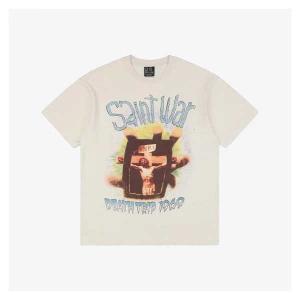 Saint Michael Crucifixion Palm & Jesus Graphic T-Shirt