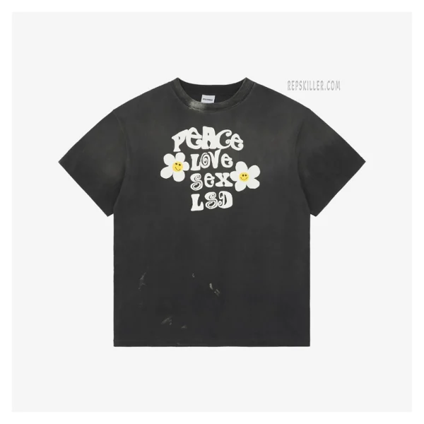 Saint Michael Peace Message Floral Print T-Shirt