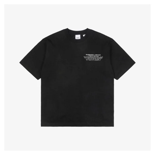 BBry Geocoordinates Rubber Print T-shirt