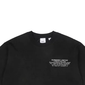 BBry Geocoordinates Rubber Print T-shirt Black