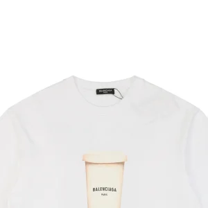Balenciaga Beverage Cup Graphic T-shirt White