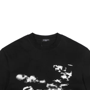Balenciaga Cloud Text Logo T-shirt Black
