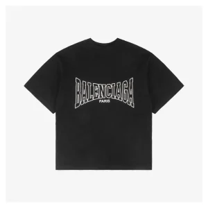 Balenciaga Cracked Paris Letter Print T-shirt16.jpeg