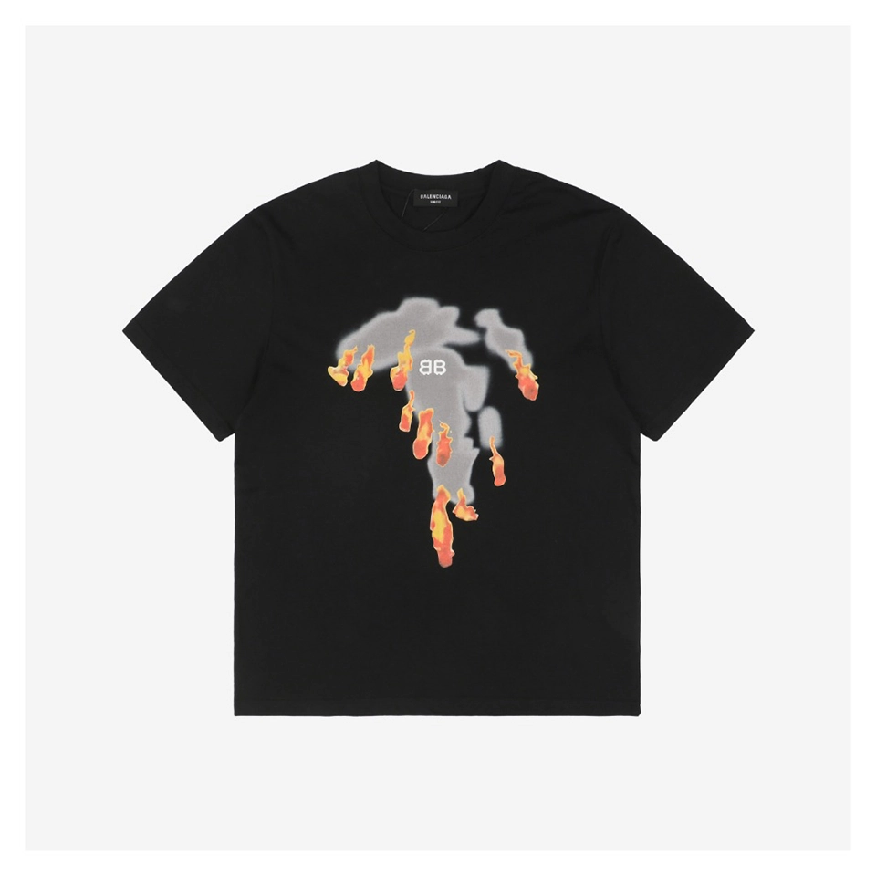 Balenciaga Double B Flame Logo T-shirt