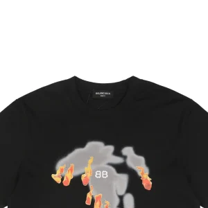 Balenciaga Double B Flame Logo T-shirt