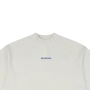 Balenciaga Electric Blue Paris Logo Embroidered T-shirt1.jpeg