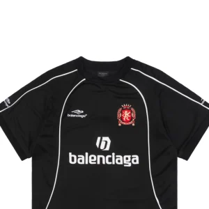 Balenciaga Football Club No.10 Logo Print T-shirt Black