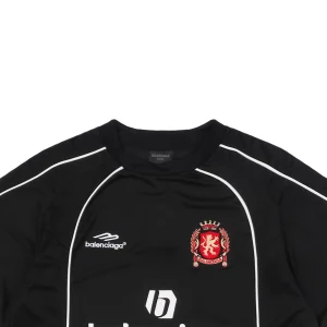 Balenciaga Football Club No.10 Logo Print T-shirt Black