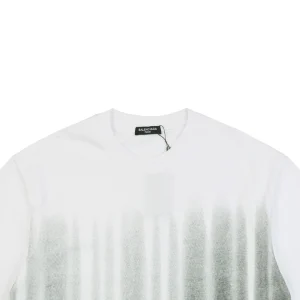 Balenciaga Ink Fringe Blurred Lettering Graphic T-shirt White