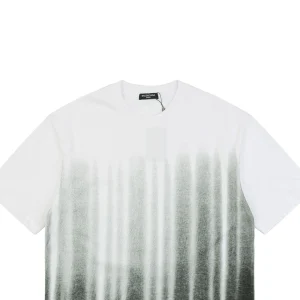 Balenciaga Ink Fringe Blurred Lettering Graphic T-shirt White
