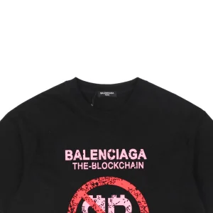 Balenciaga “No Double B” Lettering Print T-shirt Black