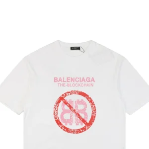 Balenciaga “No Double B” Lettering Print T-shirt White