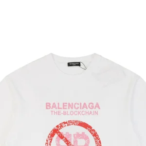 Balenciaga “No Double B” Lettering Print T-shirt White