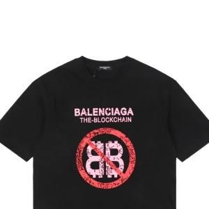 Balenciaga “No Double B” Lettering Print T-shirt Black