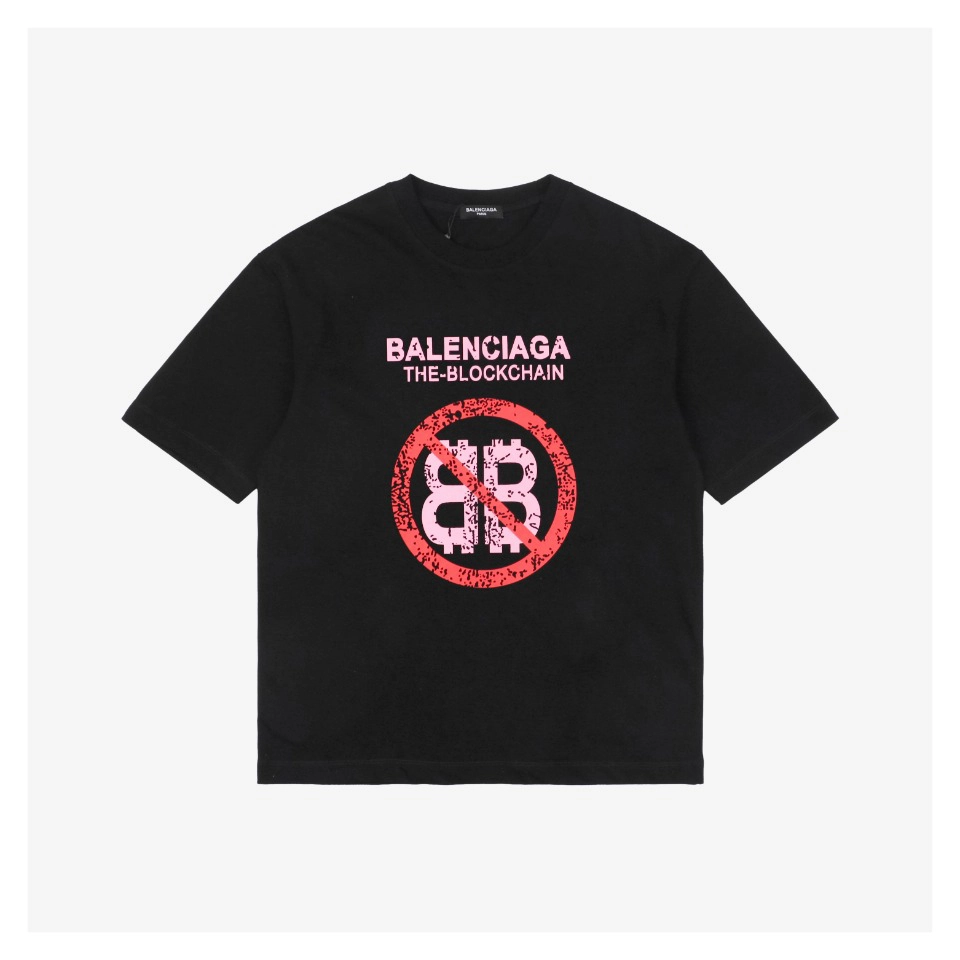 Balenciaga “No Double B” Lettering Print T-shirt