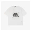 Balenciaga Paint-Splatter Padlock Graphic T-shirt