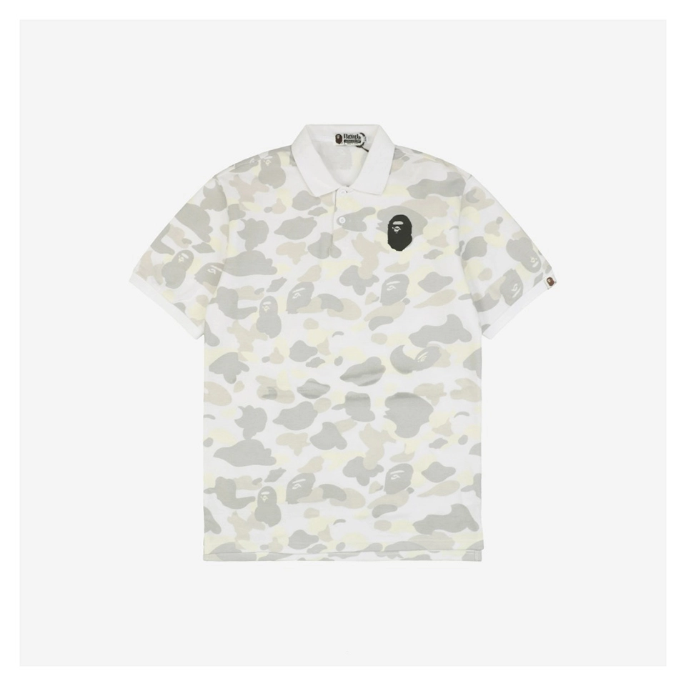 Bape Graffiti Camo Ape Head Embroidered Polo T-shirt